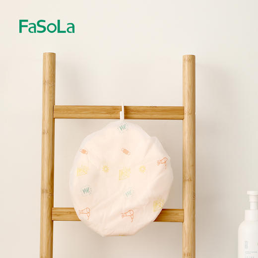 FaSoLa 双层浴帽女防水洗澡家用沐浴帽防湿头发套干湿两用干发帽 商品图3