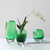 碧轩现代轻奢艺术透明彩色厚底玻璃花瓶 样板间客厅餐桌装饰花器 商品缩略图2