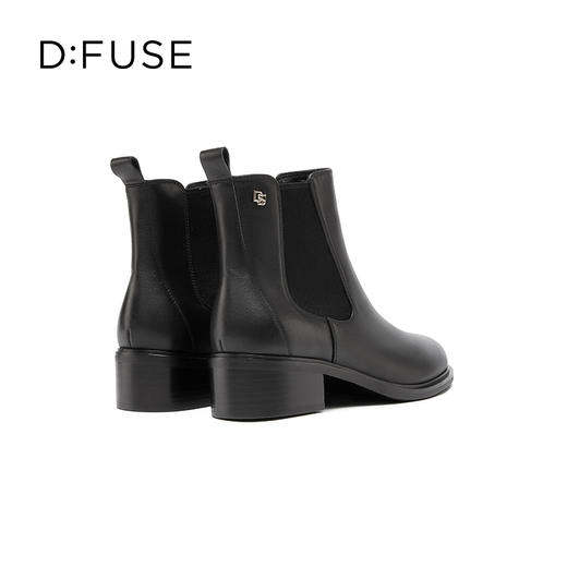 Dfuse迪芙斯冬季新款短靴女圆头经典斑马纹切尔西短靴DF34116110 商品图7