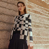 【纯羊绒格子开衫】羊绒世家23年秋冬新品女士100%山羊绒针织开衫时尚修身外套 商品缩略图2