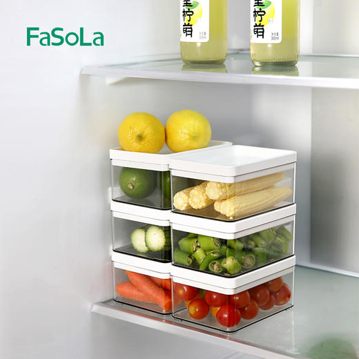 FaSoLa桌面收纳盒化妆品透明盒带盖整理储物盒办公书桌杂物置物架 商品图10