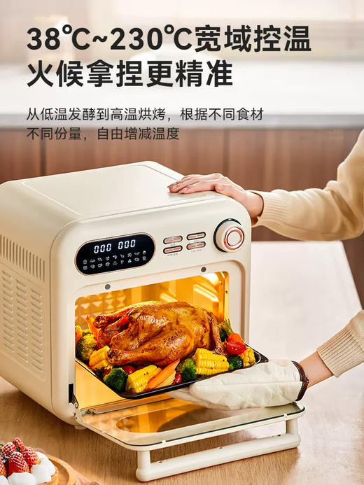 摩动空气炸锅烤箱一体新款家用小型多功能16L大容量电烤箱 商品图2