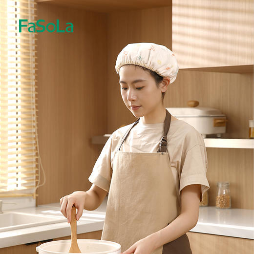 FaSoLa 双层浴帽女防水洗澡家用沐浴帽防湿头发套干湿两用干发帽 商品图7
