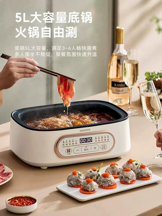 摩动电蒸锅家用蒸炖煮一体小型多功能蒸汽锅大容量三层多层电蒸箱 商品图1