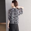2023夏季新款雪纺衫五分袖衬衫女大码T恤圆领小衫5021 商品缩略图1