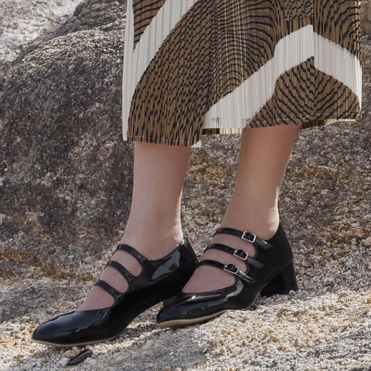 Julia Heuer 法式圆头粗跟玛丽珍鞋 商品图6