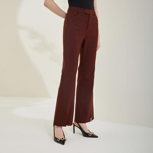 NG301斯尔丽瑟俪2023新款直腿微喇开叉时尚百搭休闲裤 商品图2