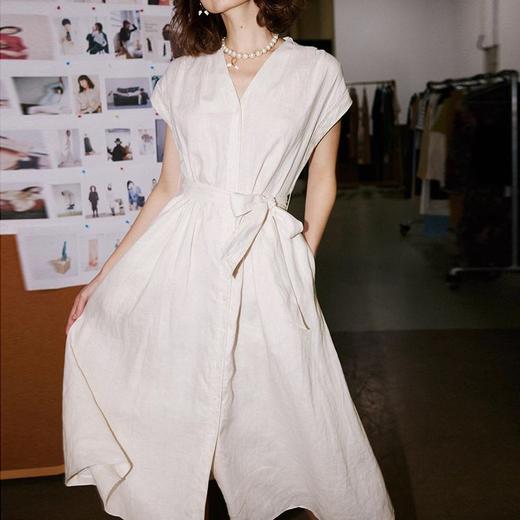 裁缝学苑AS103亚麻连衣裙纸样松弛感法式V领高腰衬衫裙子服装裁剪 商品图1