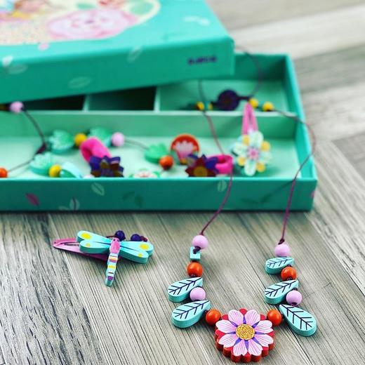 Djeco小女孩项链手链饰品儿童公主首饰配饰串珠玩具diy套装装饰 商品图10