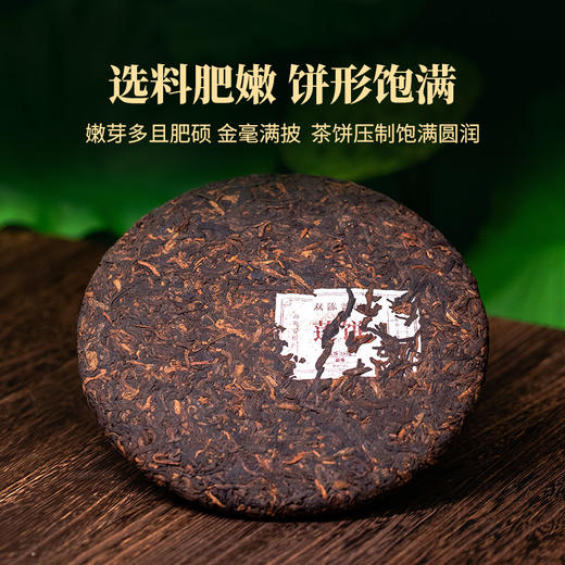 2023年莲饼熟茶勐海布朗古树春茶甜醇口感6年延续品质357克/片 商品图1