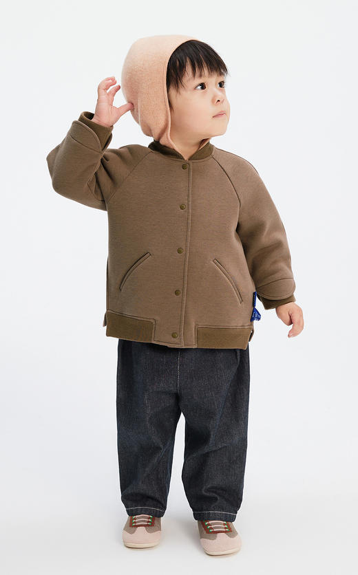 jnby  23年秋款  空气层棒球开襟卫衣  YN9610440 商品图3