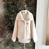 BeQueenStory【财阀驾到】西班牙美利奴羊毛绵羊皮翻领托卡百搭外套 商品缩略图2