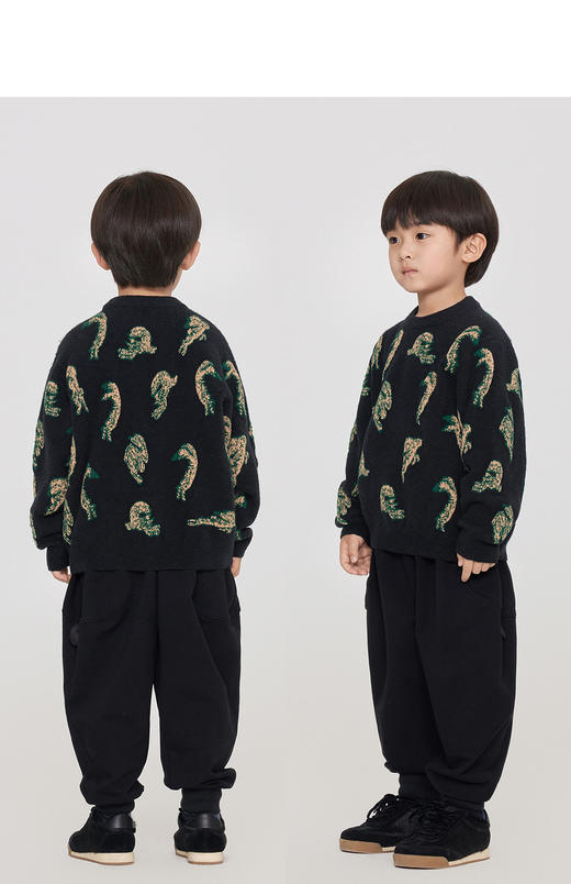 jnby   23年秋款    毛圈布束脚长裤 1N9E12630 商品图7