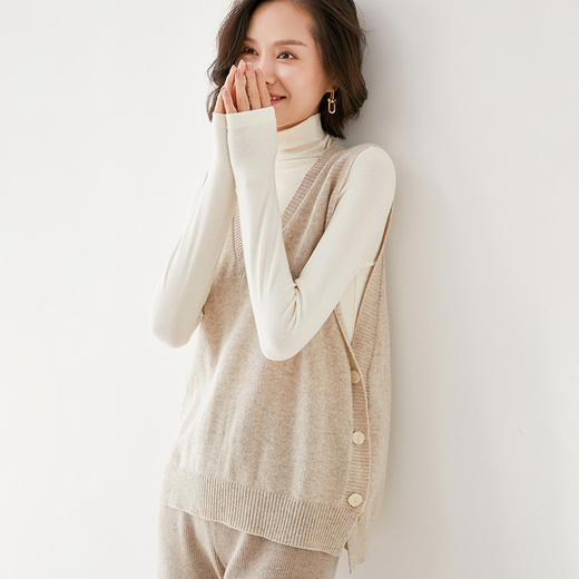 【100%羊毛搭配神器】澳洲美利奴羊毛马甲 圆领v领两款4色可选 百搭简约秋冬羊毛马甲 商品图4