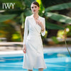 IWY/新款高级感白色长袖连衣裙女气质西装裙上镜工作服A型秋季Q988 商品缩略图4