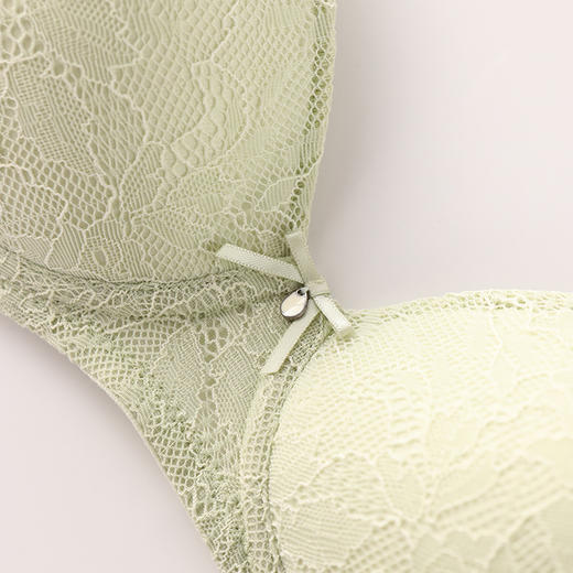 无钢圈女士内衣 | 金三塔女真丝蕾丝大胸薄杯文胸/女士内衣 bra  2色入 商品图9