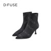 Dfuse迪芙斯秋冬款尖头烫钻细高跟个性袜靴短靴DF34116078 商品缩略图5