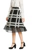 SUMMER & SAGE 黑白格纹高腰半身裙 3356 商品缩略图0