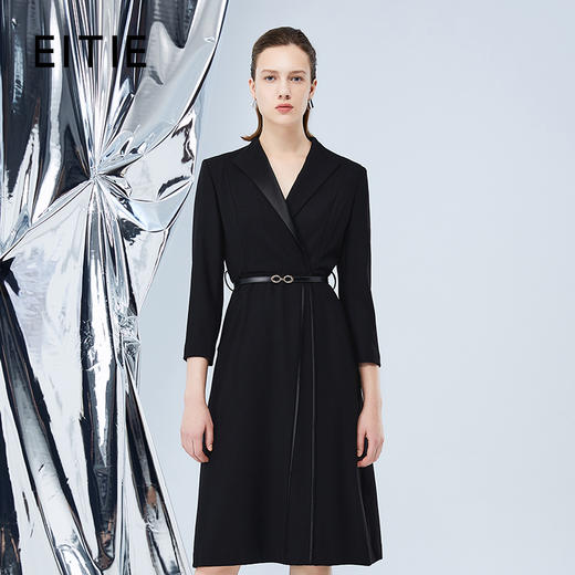 EITIE爱特爱冬季新款显瘦通勤百搭时尚收腰西装连衣裙7607304 商品图0