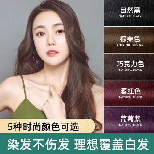 南京同仁堂易梳彩500ml 一梳黑染发泡泡易梳彩膏植物泡泡一洗就黑 商品图3