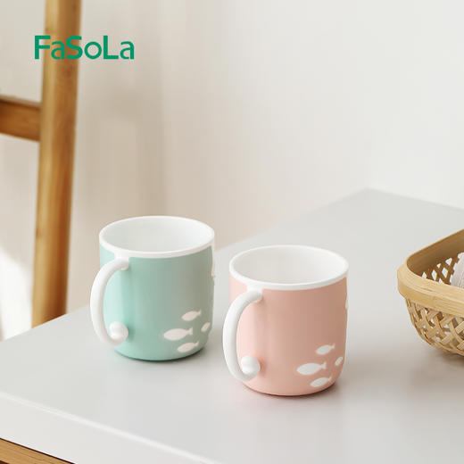 FaSoLa牙刷杯家用防摔漱口杯男孩女孩情侣可爱创意儿童洗漱牙缸 商品图5