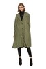 LNNNS 抽绳收腰军绿色长外套 7753 商品缩略图1