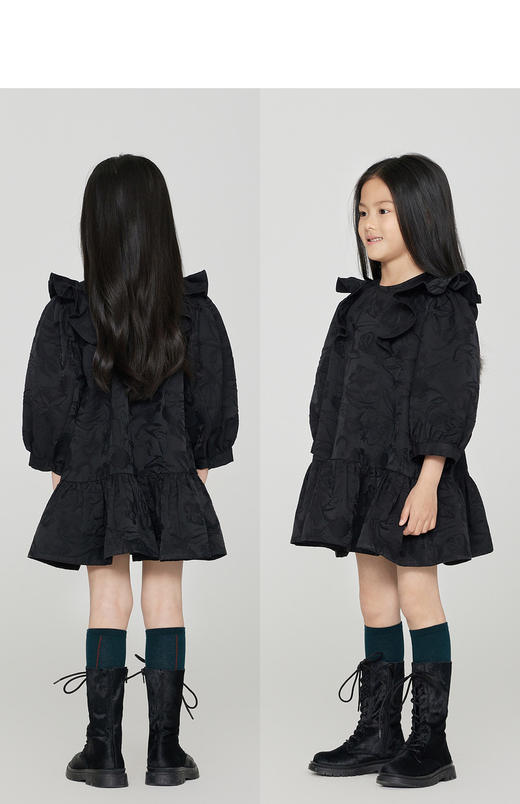 jnby  23年秋款  精致提花短袖连衣裙  1N9G11690 商品图7