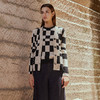 【纯羊绒格子开衫】羊绒世家23年秋冬新品女士100%山羊绒针织开衫时尚修身外套 商品缩略图0