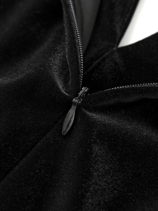 名媛气质，优雅丝绒拼接印花小众设计显瘦连衣裙子女装WLZD-2320607 商品图2