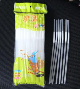 水漾 艺术吸管 约100支 彩色/透明 一次性吸管 26cm饮料奶茶果汁吸管