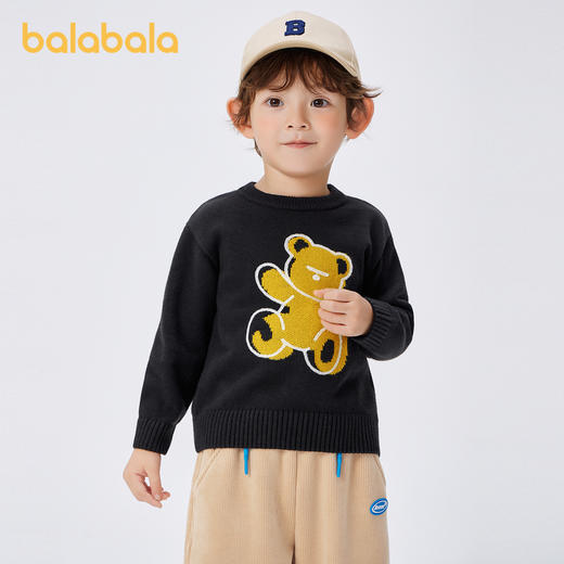 巴拉巴拉童装男童毛衣秋冬新款小童女童儿童针织衫保暖亲子装 商品图2
