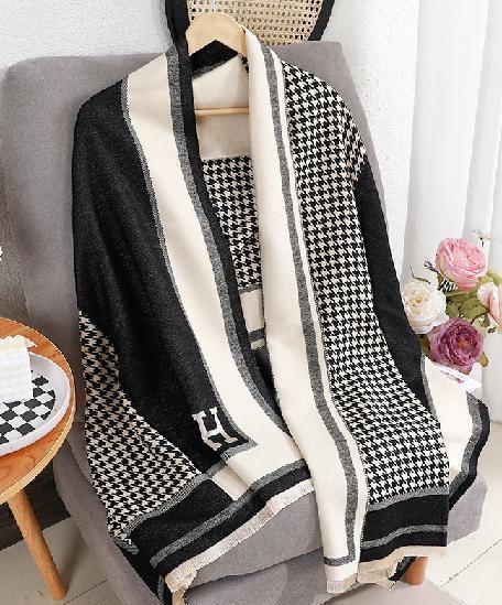 澳洲 AUChris 北欧风双面披肩/围巾系列 印花款/纯色款 含30%羊毛 大围巾时尚单品 多款可选【ys】 商品图11