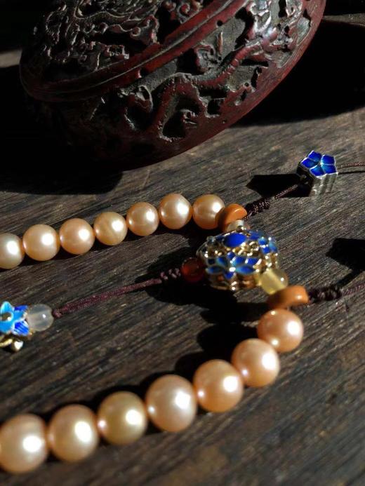 菊斋良品精致好物三十六子压襟粉珍珠景泰蓝 商品图6