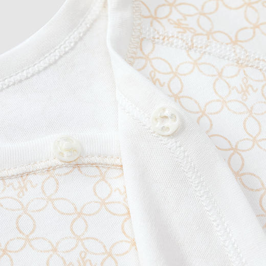 英氏新生儿连体系带蛤衣琥珀双35纯棉男女宝宝蛤衣YLHAJ0P039A 商品图3