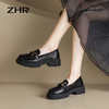 ZHR英伦风小皮鞋女夏季厚底乐福鞋2023新款黑色小皮鞋子女鞋 商品缩略图1