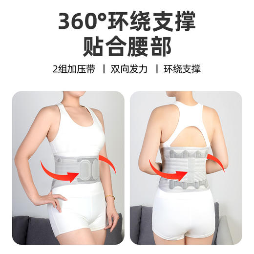 【四季通用】环绕支撑护腰带 曲度记忆钢板反撑加压带 立体高弹透气磁石腰腹带 商品图1