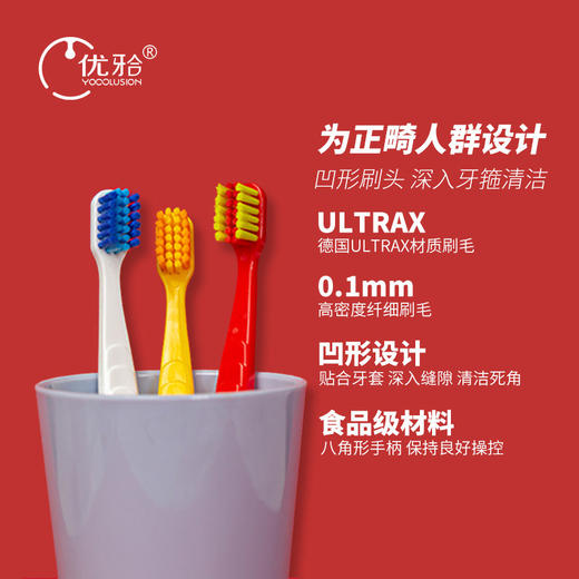 【牙医优享-量贩特惠】优牙合正畸牙刷矫正专用牙套凹型便携青少儿童年成人软毛 商品图3