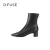 Dfuse迪芙斯秋冬新款方头小香风弹力短靴瘦瘦靴女DF34116277 商品缩略图4