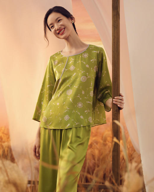 5F AIMER 爱慕七分袖分体家居服套装-妙色璎珞 商品图1