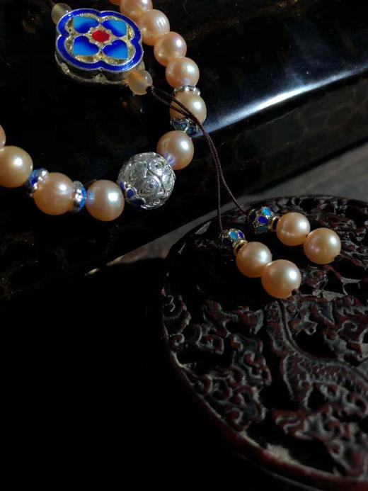 菊斋良品精致好物三十六子压襟粉珍珠景泰蓝 商品图5