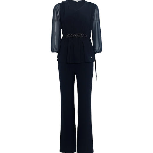 秋季新款，长袖打底衫直筒微喇裤时尚气质女装两件套QYM-TYH-231328-Y 商品图4