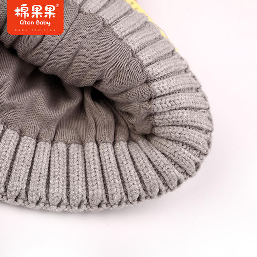 棉果果冬季新品毛球可拆针织线帽帽子M424400422384 商品图2