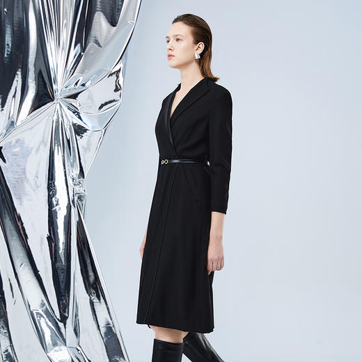 EITIE爱特爱冬季新款显瘦通勤百搭时尚收腰西装连衣裙7607304 商品图2