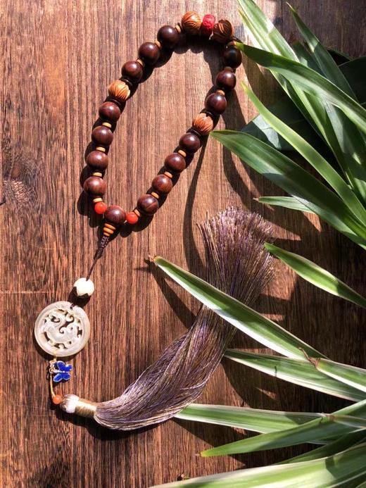 菊斋良品精致好物车挂十八子羊角龙佩 商品图0