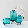 碧轩现代轻奢艺术透明彩色厚底玻璃花瓶 样板间客厅餐桌装饰花器 商品缩略图0