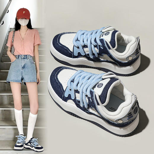 ZHR黑白熊猫面包鞋女2023新款鞋子女百搭学生休闲运动鞋板鞋ins潮 商品图4