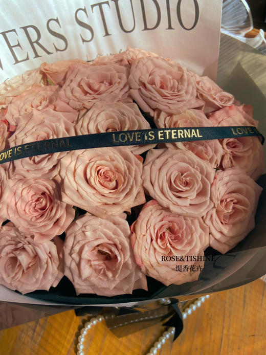 【最美邂逅】21朵卡布奇诺玫瑰精品花束 商品图1