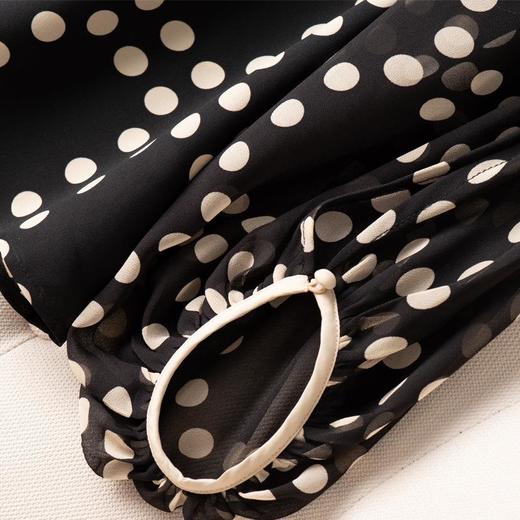 2023夏季新款雪纺衫长袖衬衫女大码T恤圆领小衫5006 商品图3