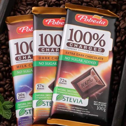 【中欧班列精选】WWJ俄罗斯胜利牌查理德系列纯可可脂醇苦巧克力100g/块 商品图2