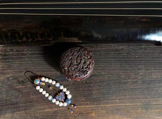 菊斋良品精致好物十八子压襟白珍珠景泰蓝 商品图9